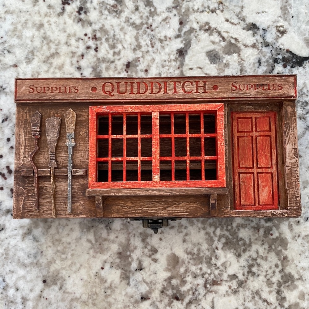 Harry Potter Quidditch Supplies Broom wooden pencil holder handmade from Etsy